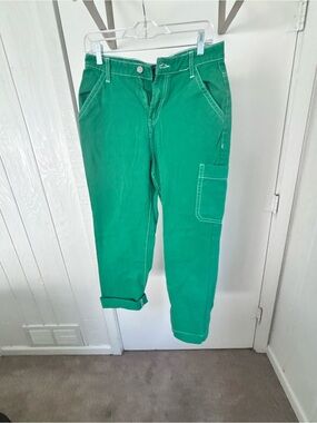 Fashion Nova Green High-Waist Utility Pants